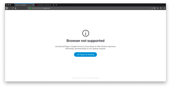 微軟確認Skype for Web無(wú)法在Safari Firefox和Opera中運行