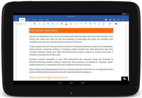 Microsoft Word在A(yíng)ndroid設備上安裝了超過(guò)10億次