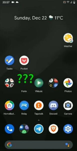 運行Android 10的GooglePixel手機正在使應用程序圖標消失