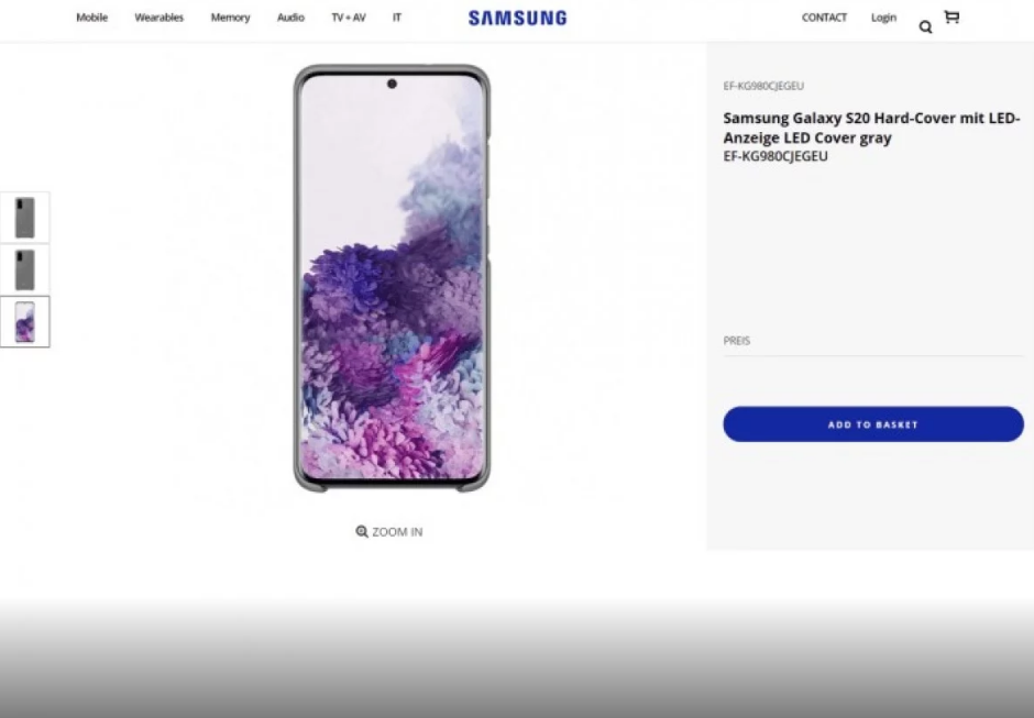 Galaxy S20 Ultra帶有LED外殼在發(fā)布前被發(fā)現