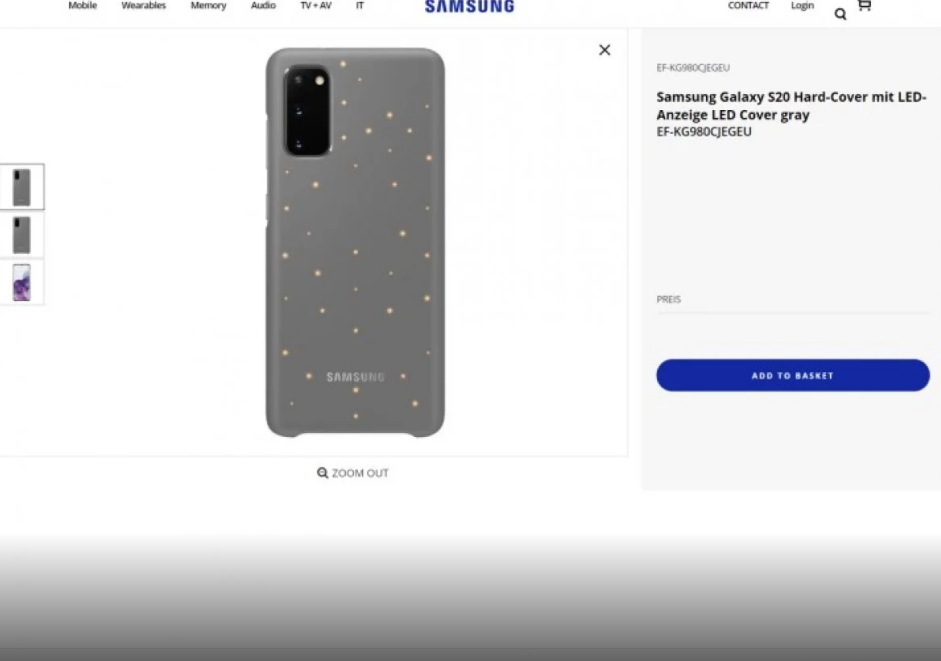 Galaxy S20 Ultra帶有LED外殼在發(fā)布前被發(fā)現
