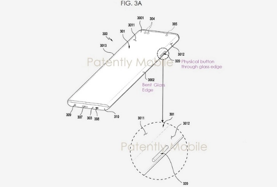 三星專(zhuān)利展示帶有凸出的物理按鈕的曲面顯示器