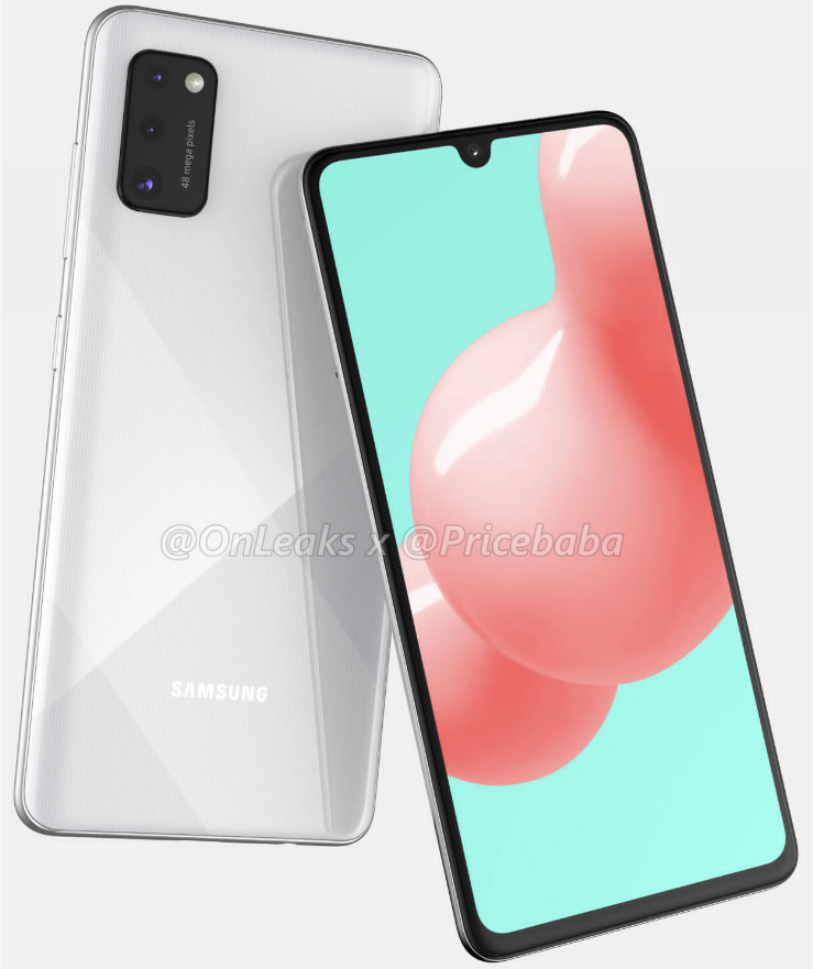 三星Galaxy A41泄漏渲染顯示三合一相機與時(shí)尚設計