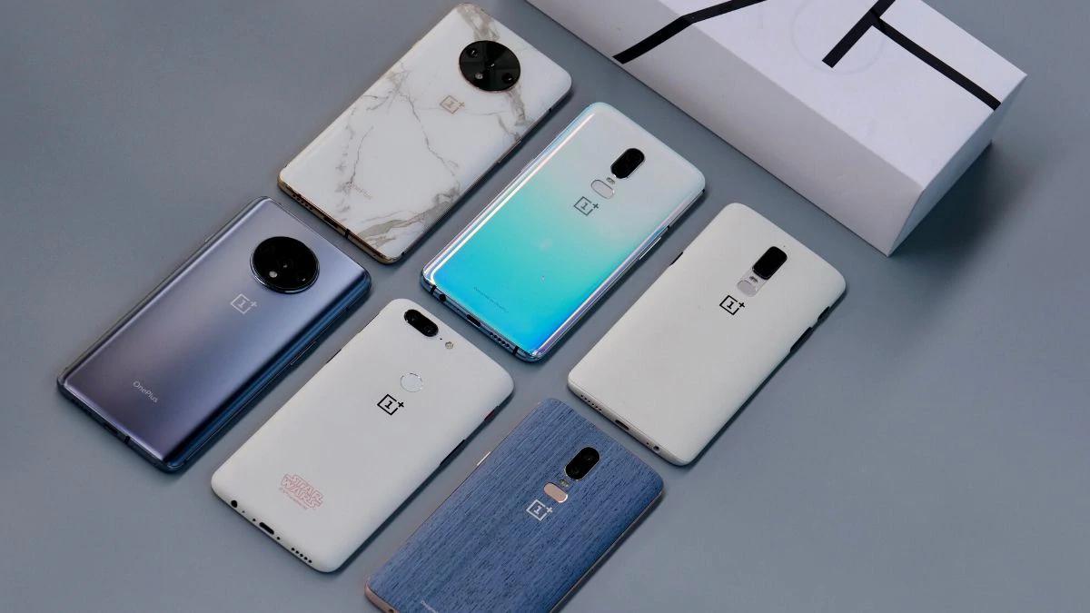 一加OnePlus 7T帶有大理石飾面，OnePlus 6采用公司展示的牛仔藍設計