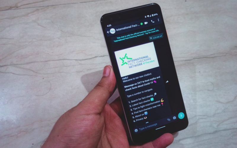 Poynter Institute的WhatsApp機器人將事實(shí)檢查COVID-19聲稱(chēng)遏制錯誤信息