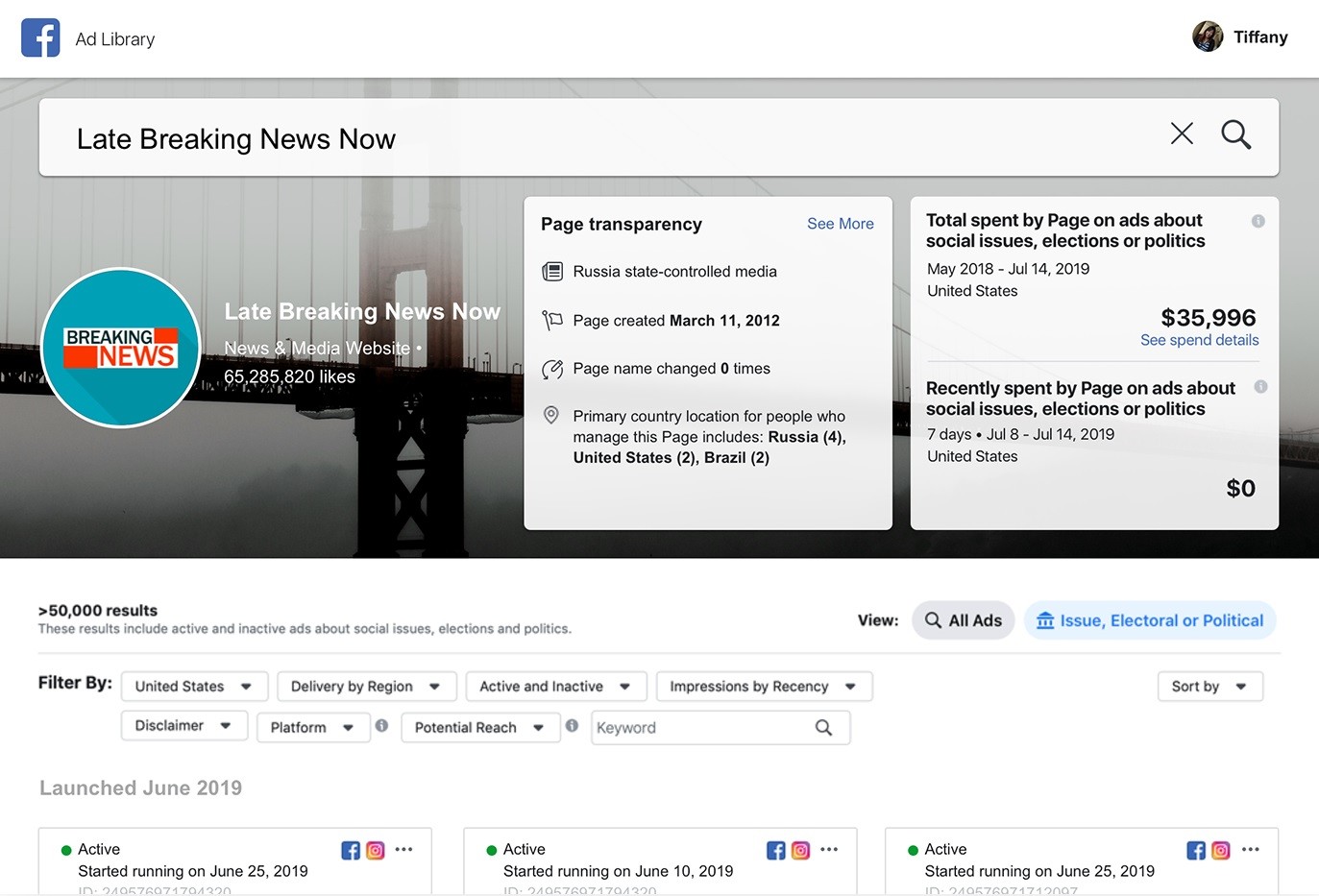 Facebook現在將為國家控制的媒體貼上標簽并屏蔽其廣告