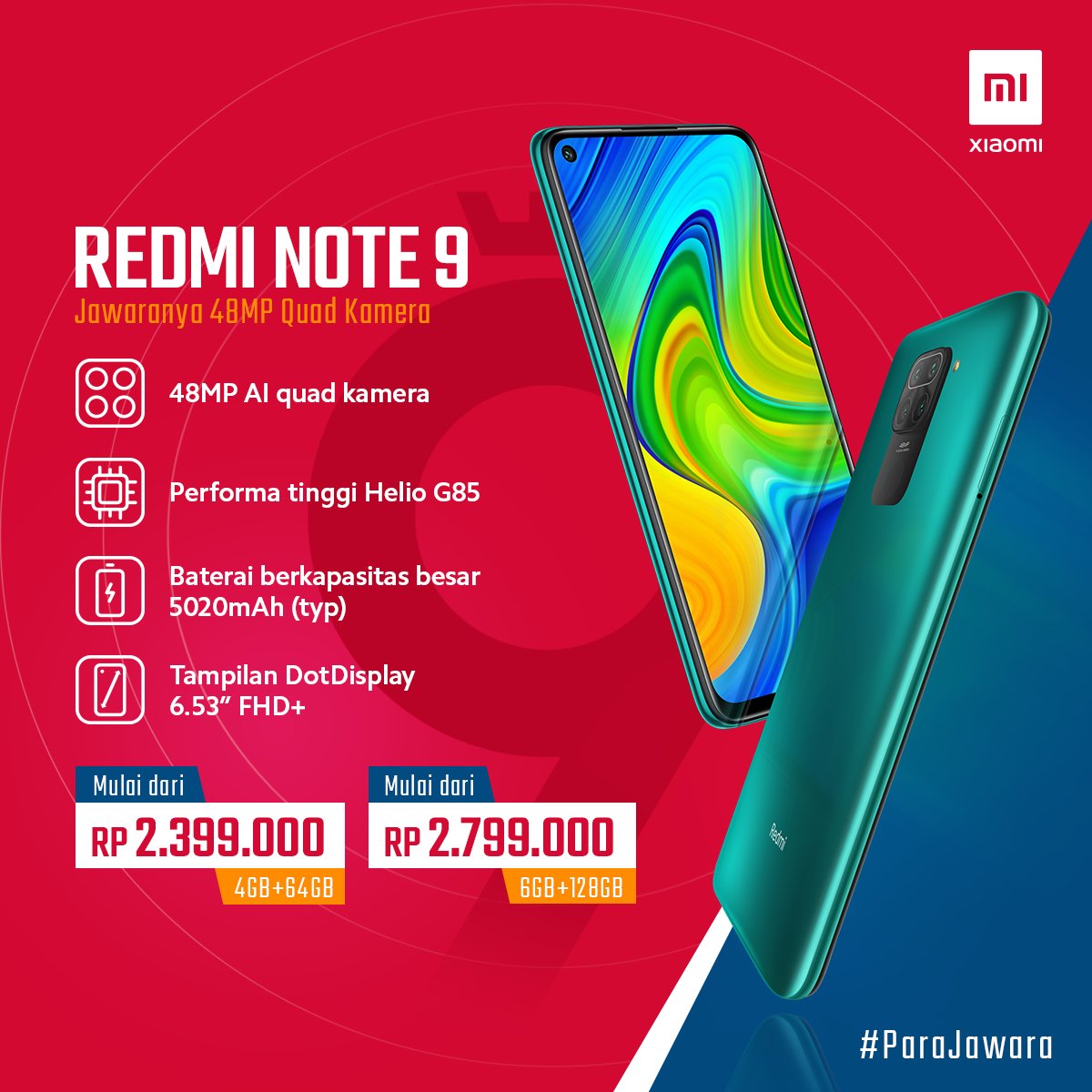 Redmi Note 9在西班牙推出，Note 9和Note 9 Pro在印度尼西亞推出