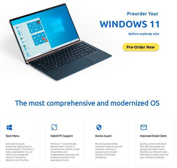 “經(jīng)過(guò)Microsoft認證的”零售商列出Windows 11進(jìn)行預訂，然后再將其刪除