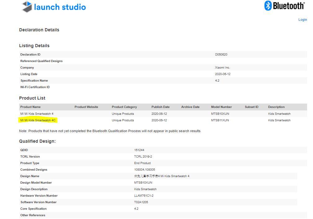 Mi Flood Detector和Mi Kids Smartwatch 4C獲得藍牙認證