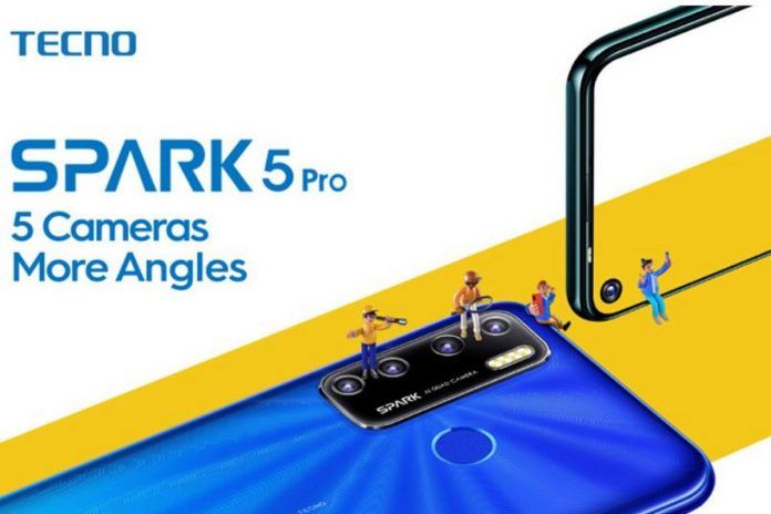 帶有5000mAh電池的Tecno Spark 5 Pro，打孔顯示器將于7月13日在印度通過(guò)亞馬遜推出