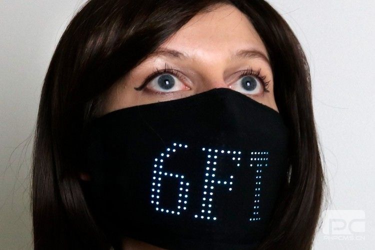使用內置的可自定義屏幕查看這款酷炫的LED面罩