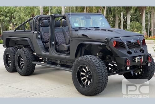 V8吉普角斗士6x6是堅果