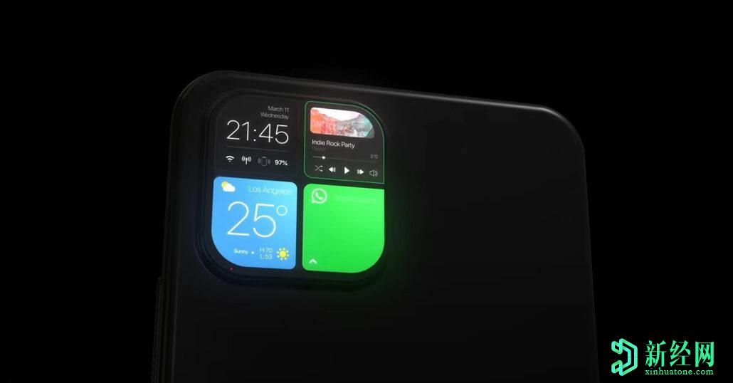 背面的iPhone攝像頭系統可用作最新概念的輔助顯示器和通知中心