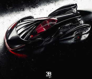 布加迪Next-57渲染圖是令人驚嘆的復古未來(lái)設計