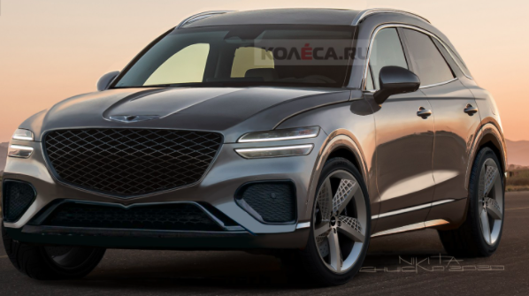 2022年創(chuàng  )世紀GV70 SUV在精確渲染中看起來(lái)真實(shí)