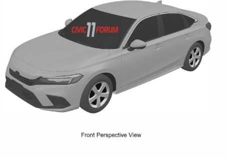 基于設計專(zhuān)利的2022年本田思域渲染圖片