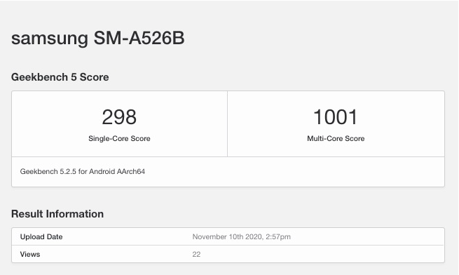 三星Galaxy A52 5G透露了一些功能和規格
