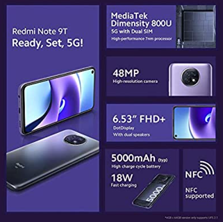 Redmi Note 9T主要規格，價(jià)格于1月8日發(fā)布之前公布