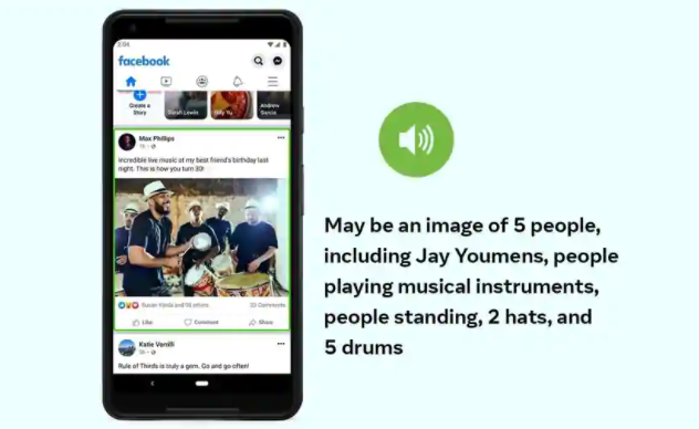 Facebook改進(jìn)了其AI工具，該工具可為視障用戶(hù)生成照片描述
