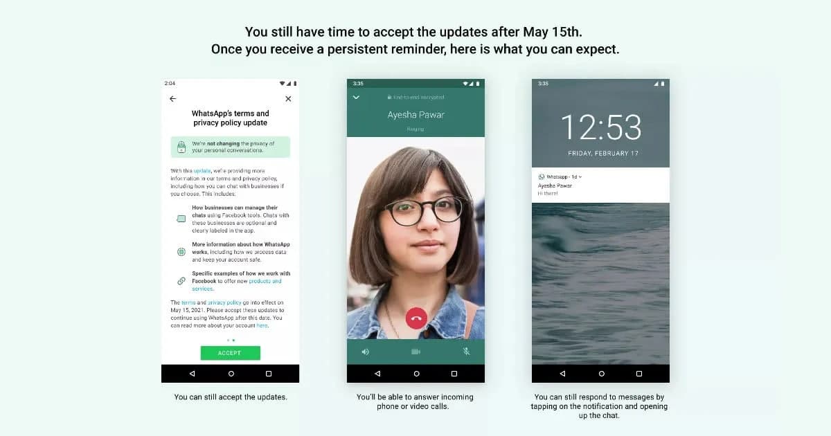 WhatsApp隱私權政策更新：接受或失去對這些功能的訪(fǎng)問(wèn)