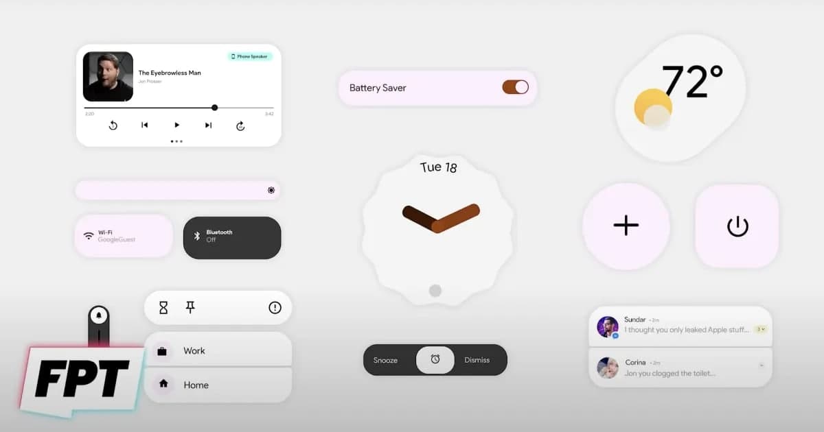 Android 12 Leak展示了經(jīng)過(guò)重新設計的用戶(hù)界面，其中包含主題支持和新動(dòng)畫(huà)