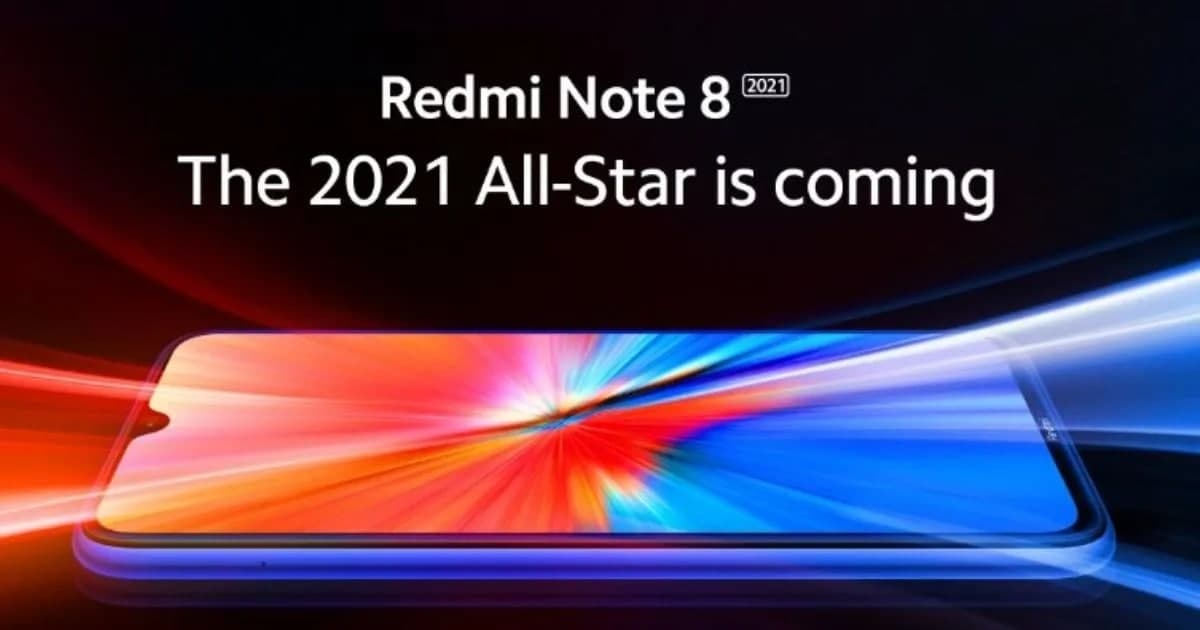 小米展示了Redmi  Note  8 2021，官方海報上有一些刻痕