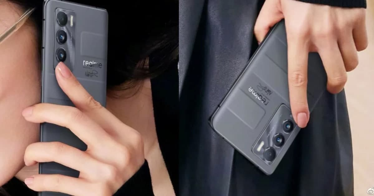 Realme GT Master Edition Live Image 出現在 Facebook 上，展示了 Muji 旅行箱設計靈感