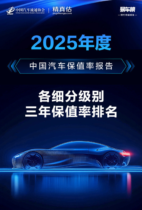 2025年度中國汽車(chē)三年保值率報告公布 奔馳獲雙榜第一