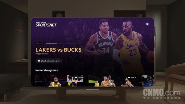 Apple Vision Pro將提供湖人隊比賽3D直播 1月9日開(kāi)啟